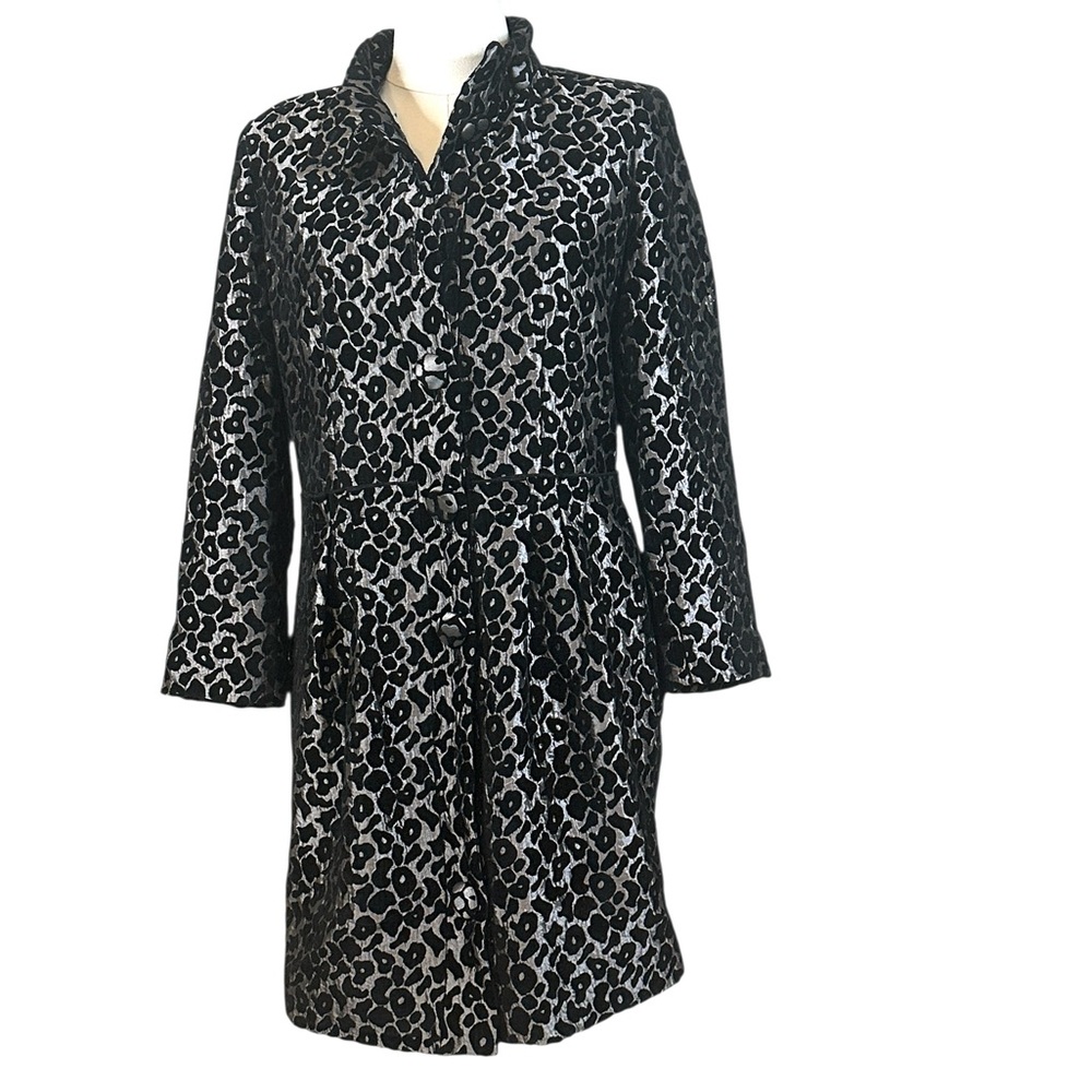 Rachel Roy Textured Velvet & Silk Blend Lightweight Coat Jacket Size 6 - Picture 3 of 15